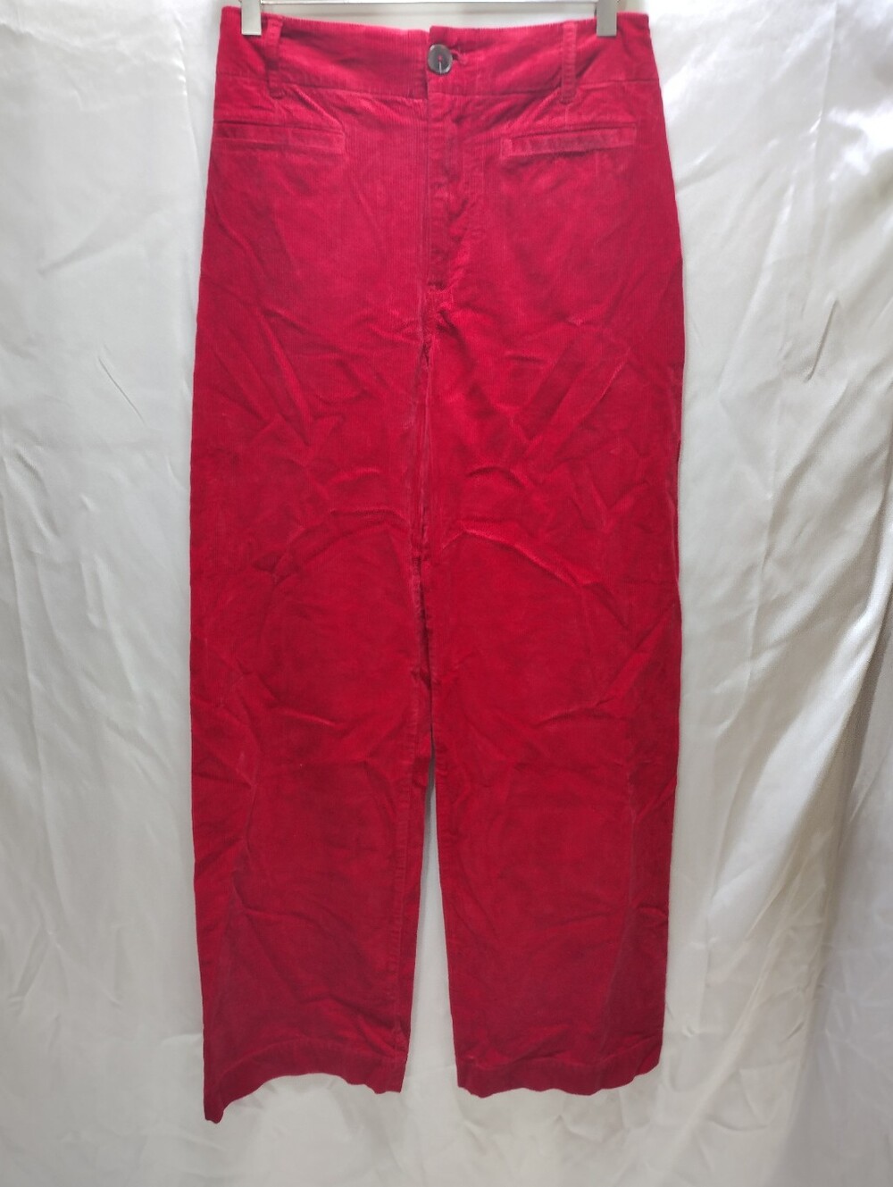 Maeve Anthropologie The Colette Corduroy Wide-Leg Pants Red Size 28